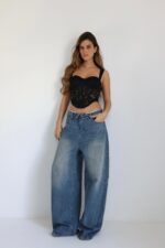 ⁦ג׳ינס קיפול בלי קרעים⁩ – תמונה ⁦8⁩