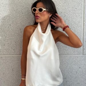 חולצה קולר סאטן